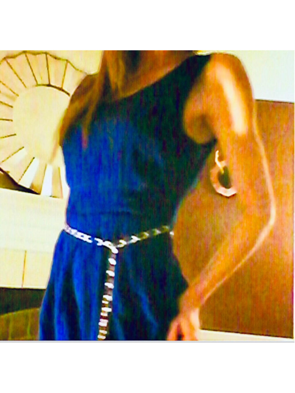 Blue Chiffon Romper Size S
